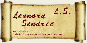 Leonora Sendrić vizit kartica